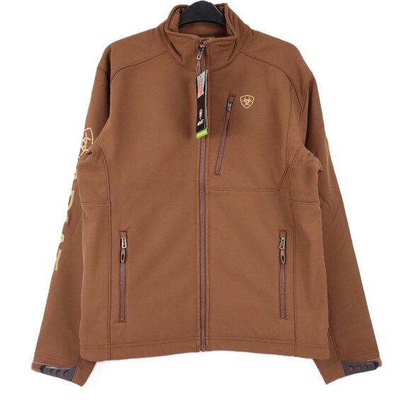 NWT Ariat Logo 2.0 Softshell Jacket in Potting Soil Brown Size Small